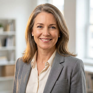 Sarah Coleman, identificada como Diretora Financeira na Firmavança, em imagem de perfil